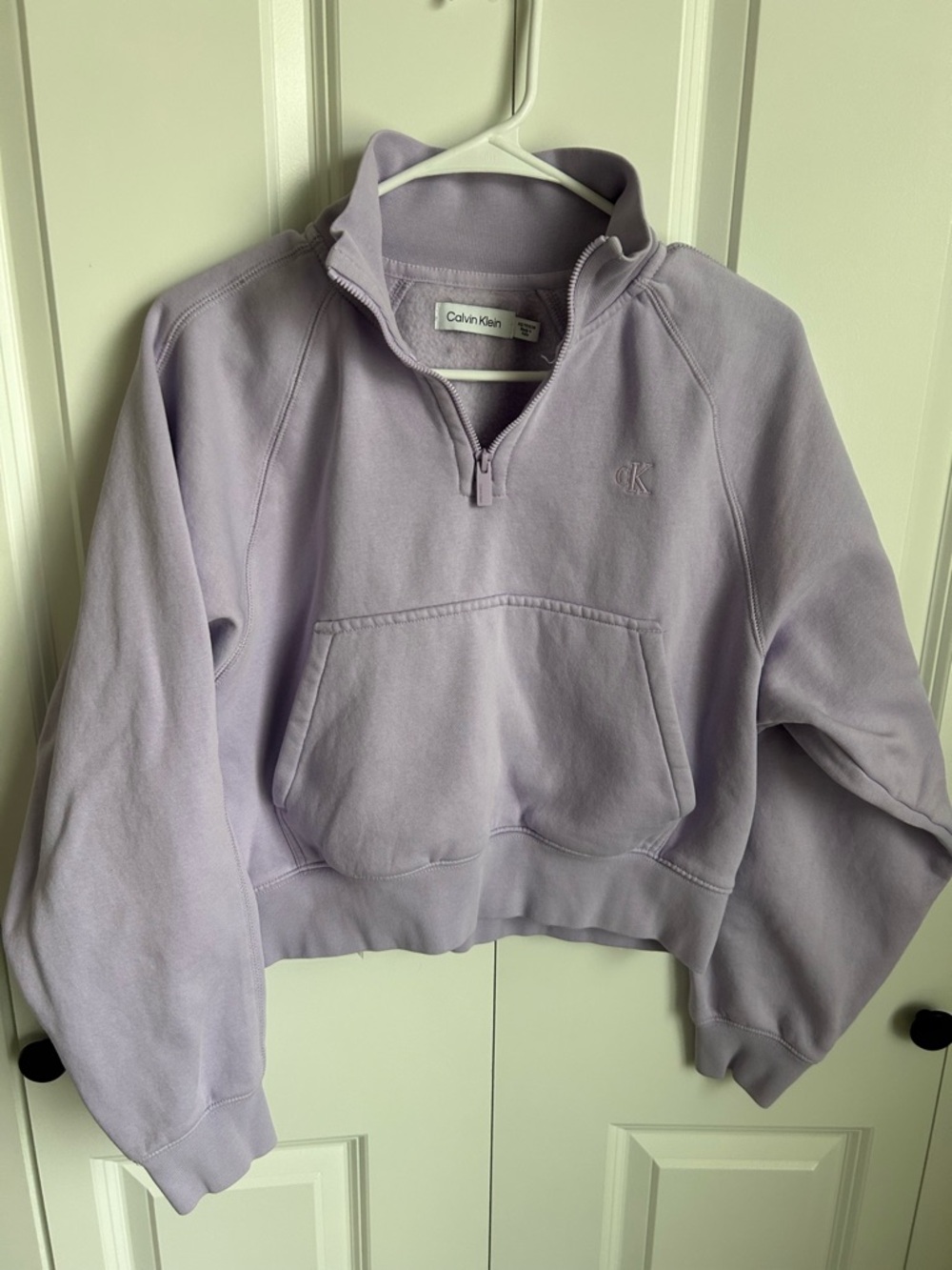 Calvin Klein Lilac Half-Zip Pullover Hoodie